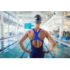 imagebeautyin Women One Piece Athletic Lap Swimming Competition Racing SwimsuitNavyBlue
