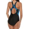 imagebeautyin Women One Piece Athletic Lap Swimming Competition Racing SwimsuitPrintGreen