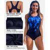 imagebeautyin Women One Piece Athletic Racerback Swimsuit Modest Sport Bathing SuitBlackBlue