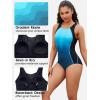 imagebeautyin Women One Piece Athletic Racerback Swimsuit Modest Sport Bathing SuitPeacock Blue