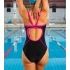 imagebeautyin Women One Piece Athletic Swimsuit Competition Bathing Suit Lap SwimmingBlack Pink  Blue