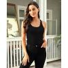 imagebeautyin Women Tank Top with Shelf Bra Racerback Workout Yoga Tops UndershirtBlack AquaShelf Bra