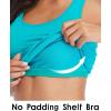 imagebeautyin Women Tank Top with Shelf Bra Racerback Workout Yoga Tops UndershirtBlack AquaShelf Bra