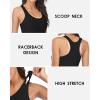 imagebeautyin Women Tank Top with Shelf Bra Racerback Workout Yoga Tops UndershirtBlack BlackShelf Bra