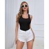 imagebeautyin Women Tank Top with Shelf Bra Racerback Workout Yoga Tops UndershirtBlack GreyShelf Bra