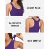 imagebeautyin Women Tank Top with Shelf Bra Racerback Workout Yoga Tops UndershirtBlack PurpleShelf Bra