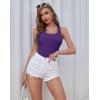 imagebeautyin Women Tank Top with Shelf Bra Racerback Workout Yoga Tops UndershirtBlack PurpleShelf Bra