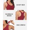 imagebeautyin Women Tank Top with Shelf Bra Racerback Workout Yoga Tops UndershirtBlack RedShelf Bra