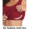 imagebeautyin Women Tank Top with Shelf Bra Racerback Workout Yoga Tops UndershirtBlack RedShelf Bra