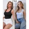 imagebeautyin Women Tank Top with Shelf Bra Racerback Workout Yoga Tops UndershirtBlack WhiteShelf Bra