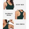 imagebeautyin Women Tank Top with Shelf Bra Racerback Workout Yoga Tops UndershirtBlackDark Green