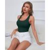 imagebeautyin Women Tank Top with Shelf Bra Racerback Workout Yoga Tops UndershirtBlackDark Green