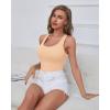 imagebeautyin Women Tank Top with Shelf Bra Racerback Workout Yoga Tops UndershirtBlackWhiteApricot