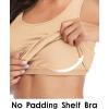 imagebeautyin Women Tank Top with Shelf Bra Racerback Workout Yoga Tops UndershirtBlackWhiteApricot