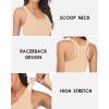 imagebeautyin Women Tank Top with Shelf Bra Racerback Workout Yoga Tops UndershirtBlackWhiteApricot
