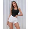 imagebeautyin Women Tank Top with Shelf Bra Racerback Workout Yoga Tops UndershirtBlackWhiteApricot