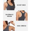 imagebeautyin Women Tank Top with Shelf Bra Racerback Workout Yoga Tops UndershirtBlackWhiteGray