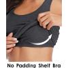 imagebeautyin Women Tank Top with Shelf Bra Racerback Workout Yoga Tops UndershirtGrey WhiteShelf Bra