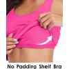 imagebeautyin Women Tank Top with Shelf Bra Racerback Workout Yoga Tops UndershirtWhite PinkShelf Bra