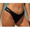 imagebeautyin Women Two Piece Halter Padded Bikini Swimsuits Keyhole Cutout SwimwearRuffle Black