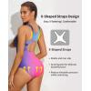 imagebeautyin Womens Athletic One Piece Swimsuits Tummy Control Bathing Suits Slimming Sports SwimwearFlower