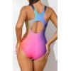 imagebeautyin Womens Athletic One Piece Swimsuits Tummy Control Bathing Suits Slimming Sports SwimwearFlower