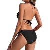 imagebeautyin Womens Bikini Swimsuit Triangle String Halter Two Piece Bathing SuitsAll Black