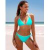 imagebeautyin Womens Bikini Swimsuit Triangle String Halter Two Piece Bathing SuitsAqua