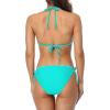 imagebeautyin Womens Bikini Swimsuit Triangle String Halter Two Piece Bathing SuitsAqua