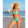 imagebeautyin Womens Bikini Swimsuit Triangle String Halter Two Piece Bathing SuitsAqua