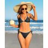 imagebeautyin Womens Bikini Swimsuit Triangle String Halter Two Piece Bathing SuitsBlack