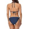 imagebeautyin Womens Bikini Swimsuit Triangle String Halter Two Piece Bathing SuitsBlue
