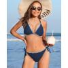 imagebeautyin Womens Bikini Swimsuit Triangle String Halter Two Piece Bathing SuitsBlue
