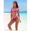 imagebeautyin Womens Bikini Swimsuit Triangle String Halter Two Piece Bathing SuitsPink