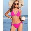 imagebeautyin Womens Bikini Swimsuit Triangle String Halter Two Piece Bathing SuitsPink