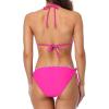imagebeautyin Womens Bikini Swimsuit Triangle String Halter Two Piece Bathing SuitsPink