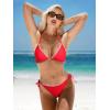 imagebeautyin Womens Bikini Swimsuit Triangle String Halter Two Piece Bathing SuitsRed