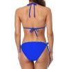 imagebeautyin Womens Bikini Swimsuit Triangle String Halter Two Piece Bathing SuitsRoyal Blue