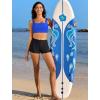 imagebeautyin Womens Bikini Top Square Neck Swim Top Quick Dry UPF 50 Padded Bathing SuitSolid Blue