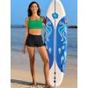 imagebeautyin Womens Bikini Top Square Neck Swim Top Quick Dry UPF 50 Padded Bathing SuitSolid Green