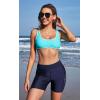 imagebeautyin Womens Boardshort Swim Bottom High Waisted Tankini Swimwear ShortsNavy Blue