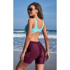 imagebeautyin Womens Boardshort Swim Bottom High Waisted Tankini Swimwear ShortsWine