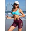 imagebeautyin Womens Boardshort Swim Bottom High Waisted Tankini Swimwear ShortsWine