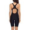 imagebeautyin Womens Boyleg One Piece Swimsuit Racerback Athletic Bathing SuitAquaBlack