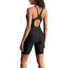 imagebeautyin Womens Boyleg One Piece Swimsuit Racerback Athletic Bathing SuitBlack
