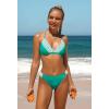 imagebeautyin Womens Crochet Lace Bikini Two Piece Triangle Swimsuit Bathing SuitsGreen