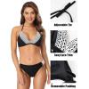 imagebeautyin Womens Crochet Lace Bikini Two Piece Triangle Swimsuit Bathing SuitsLace Black