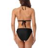 imagebeautyin Womens Crochet Lace Bikini Two Piece Triangle Swimsuit Bathing SuitsLace Black