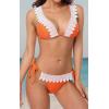 imagebeautyin Womens Crochet Lace Bikini Two Piece Triangle Swimsuit Bathing SuitsOrangeNew