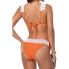 imagebeautyin Womens Crochet Lace Bikini Two Piece Triangle Swimsuit Bathing SuitsOrangeNew